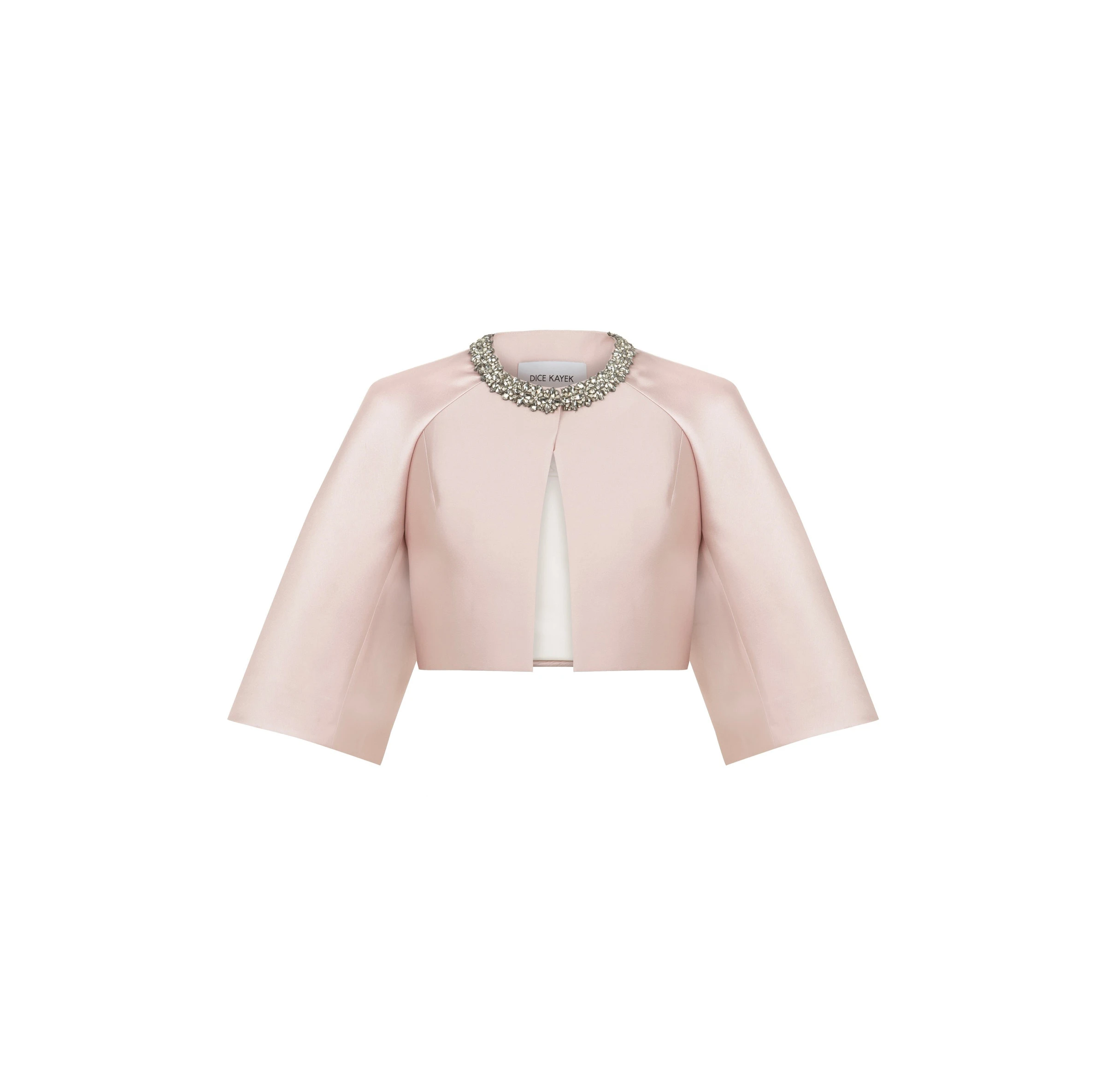 Dice Kayek Embellished Satin Cropped Cape Jacket in Pink Dice Kayek Embellished Satin Cropped Cape Jacket in Pink | Jackets | Luxury Shoes