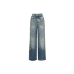 Dice Kayek Embellished Wide-Leg Denim Jeans in Blue | Denim | Luxury Shoes 