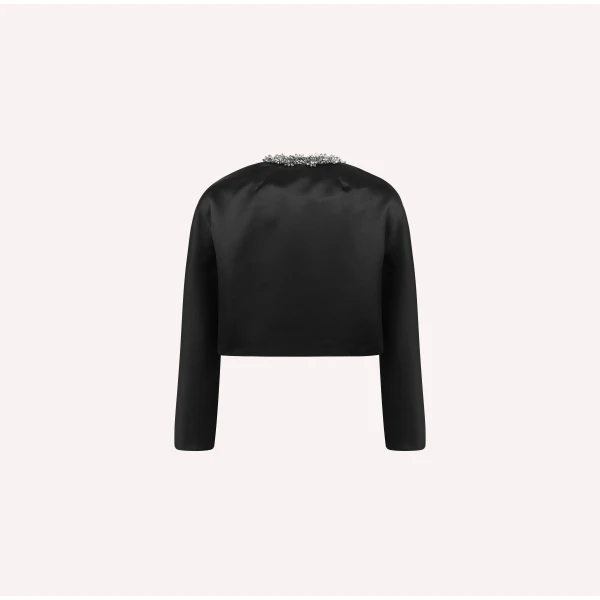 Dice Kayek Evening Jacket with Embellished Collar in Black | Jackets | Luxury Shoes 