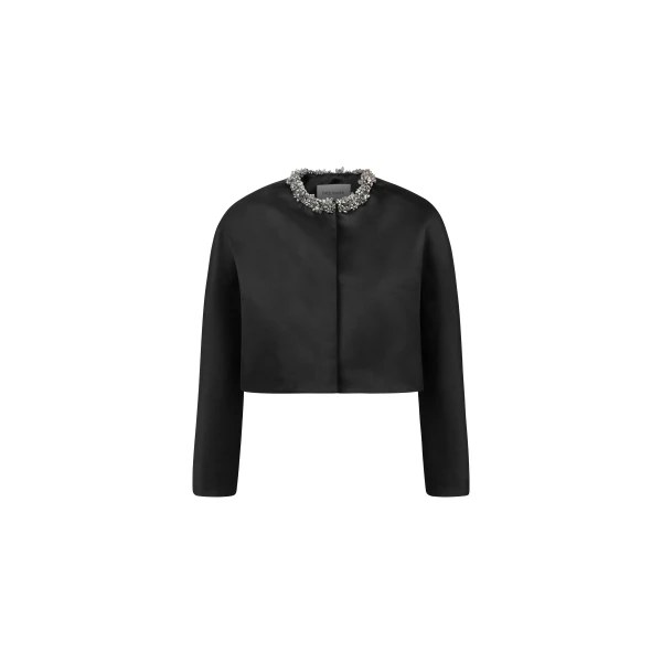 Dice Kayek Evening Jacket with Embellished Collar in Black | Jackets | Luxury Shoes 