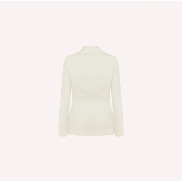 Dice Kayek Fitted Blazer in Off White | Blazers | Luxury Shoes 