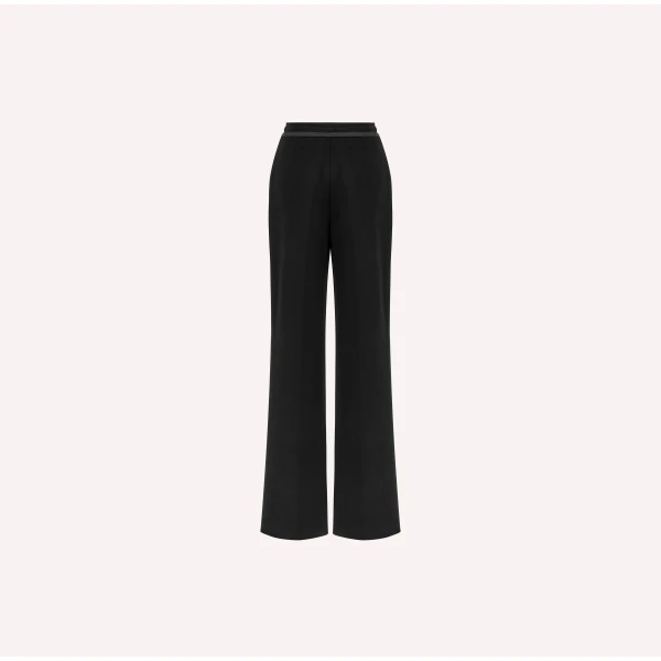 Dice Kayek Flared Sweatpants with Drawstring Waist in Black | Sweatpants | Luxury Shoes 
