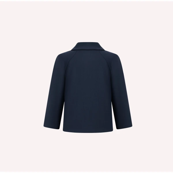 Dice Kayek Floral Embellished Cropped Jacket in Navy | Jackets | Luxury Shoes 