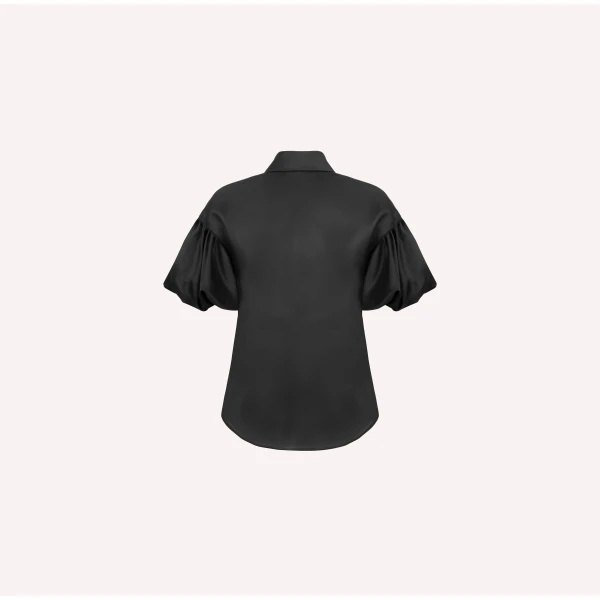 Dice Kayek Floral Embroidered Silk Shirt in Black | Shirts | Luxury Shoes 