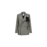 Dice Kayek Green Pied-de-Poule Wool Blazer | Blazers | Luxury Shoes 