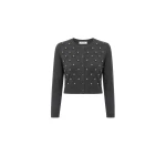 Dice Kayek Grey Embellished Wool Cardigan | Cardigan | Luxury Shoes 