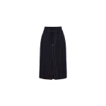 Dice Kayek Midi Pencil Skirt with Contrast Stitching in Indigo | Pencil Skirts | Luxury Shoes 