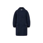 Dice Kayek Oversized Wool Blend Coat in Navy | Wool Coat | Luxury Shoes 