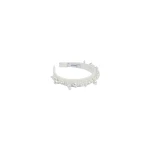 Dice Kayek Pearl Embroidered Headband in White | Hair Accessories | Luxury Shoes 
