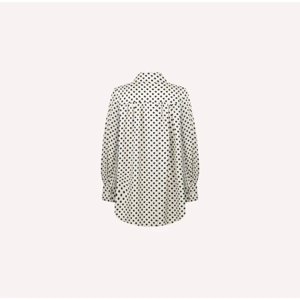 Dice Kayek Polka-Dot Bow-Tie Shirt in Black and White Dots | Shirts | Luxury Shoes 