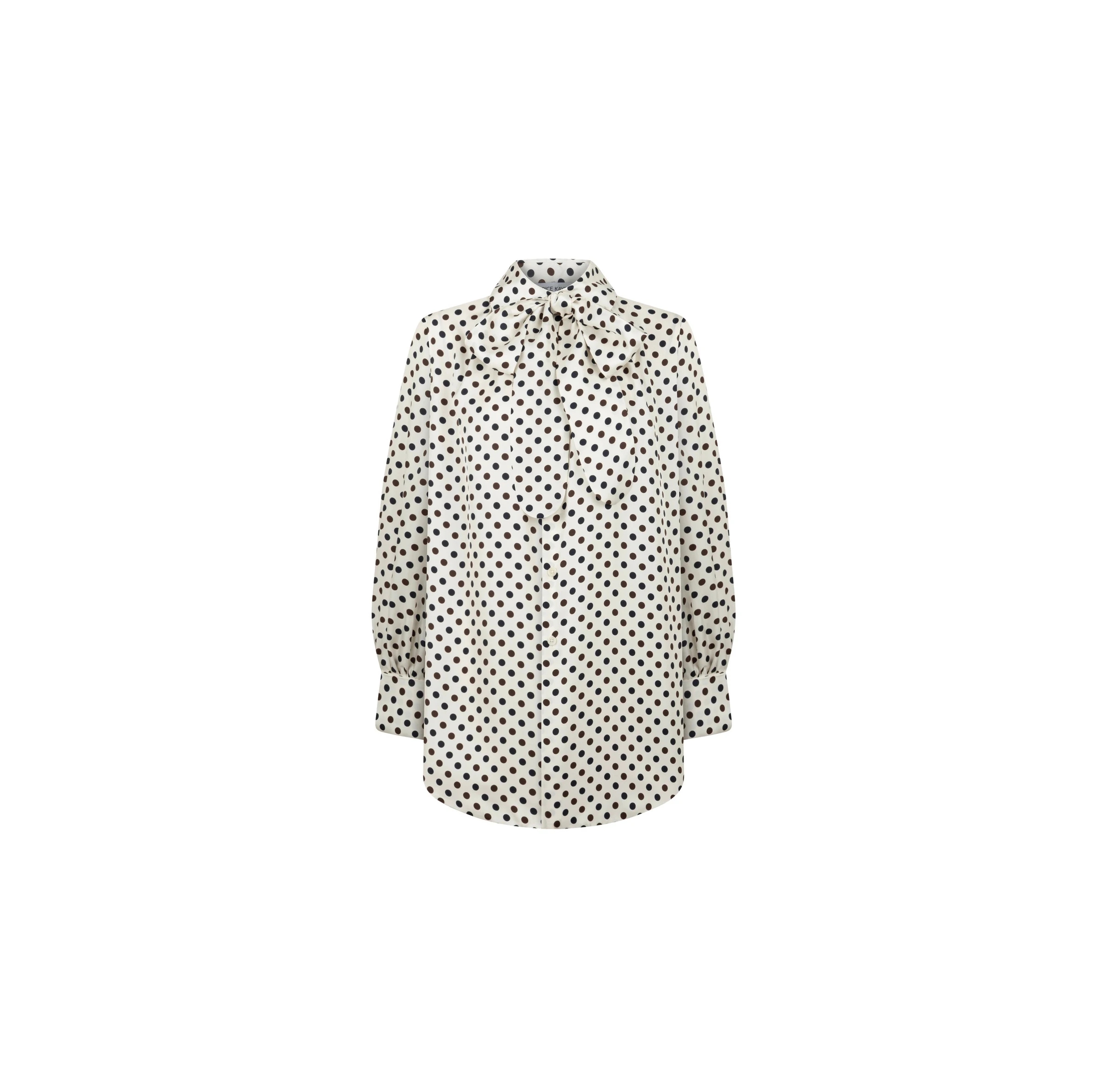 Dice Kayek Polka-Dot Bow-Tie Shirt in Black and White Dots Dice Kayek Polka-Dot Bow-Tie Shirt in Black and White Dots | Shirts | Luxury Shoes