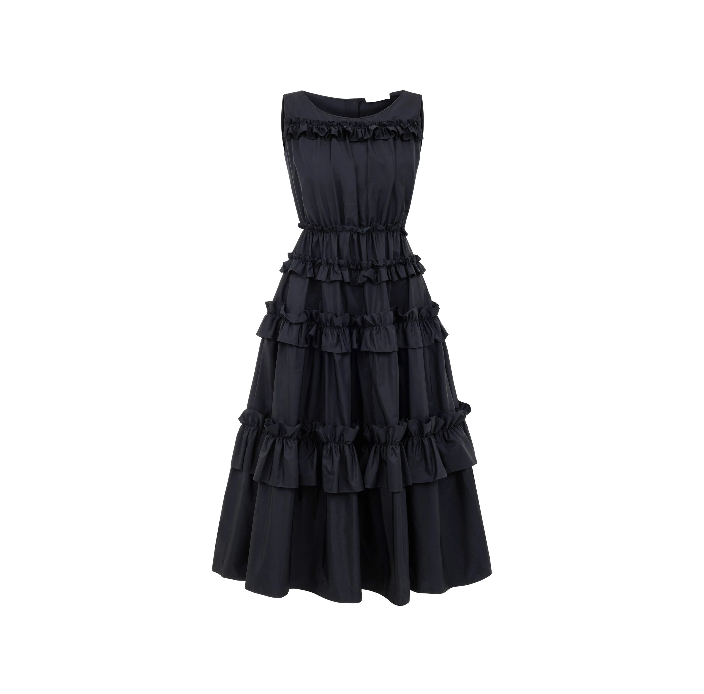 Dice Kayek Ruffled Tiered Midi Dress in Black Dice Kayek Ruffled Tiered Midi Dress in Black | Midi Dresses | Luxury Shoes