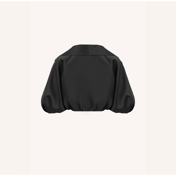 Dice Kayek Sculptural Cropped Jacket in Black | Jackets | Luxury Shoes 