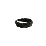 Dice Kayek Sequined Headband in Black | Hair Accessories | Luxury Shoes 