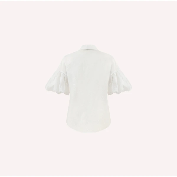 Dice Kayek Signature Cotton Voile Shirt in Optic White | Shirts | Luxury Shoes 