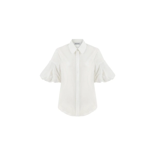 Signature Cotton Voile Shirt in Optic White