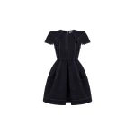 Dice Kayek Signature Denim Dress with Contrast Stitching in Indigo | Mini Dresses | Luxury Shoes 