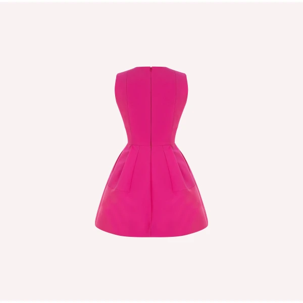 Dice Kayek Signature Sleeveless Mini Dress in Fuchsia | Mini Dresses | Luxury Shoes 