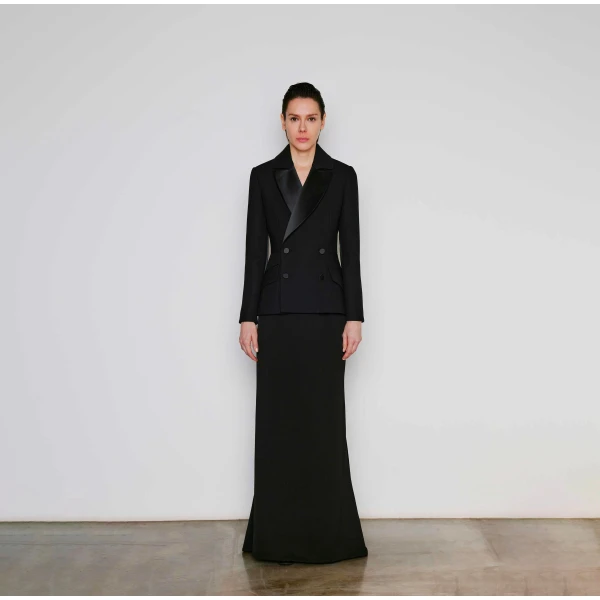 Dice Kayek Sleek Black High-Waisted Maxi Skirt | Maxi Skirts | Luxury Shoes 