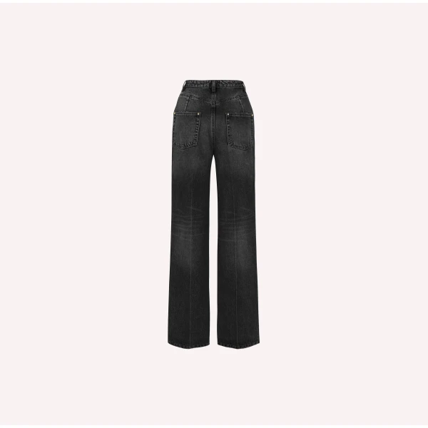 Dice Kayek Straight Leg Jeans in Black | Denim | Luxury Shoes 