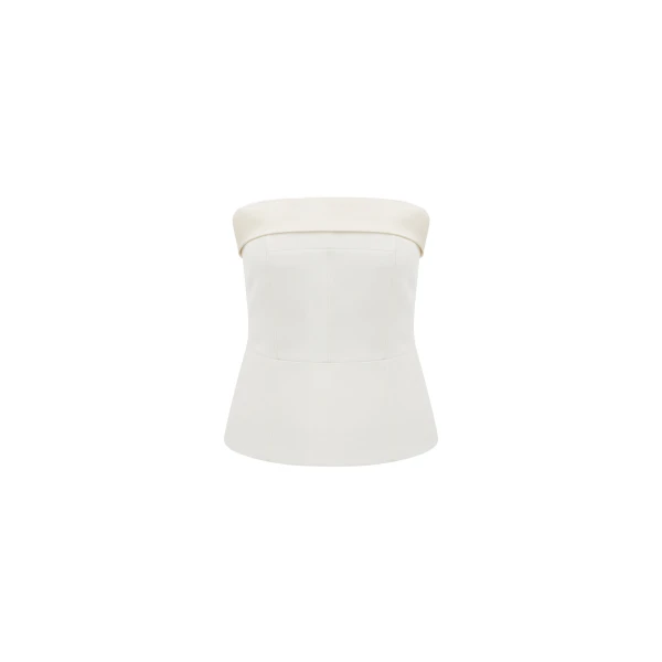 Strapless Off White Corset Top
