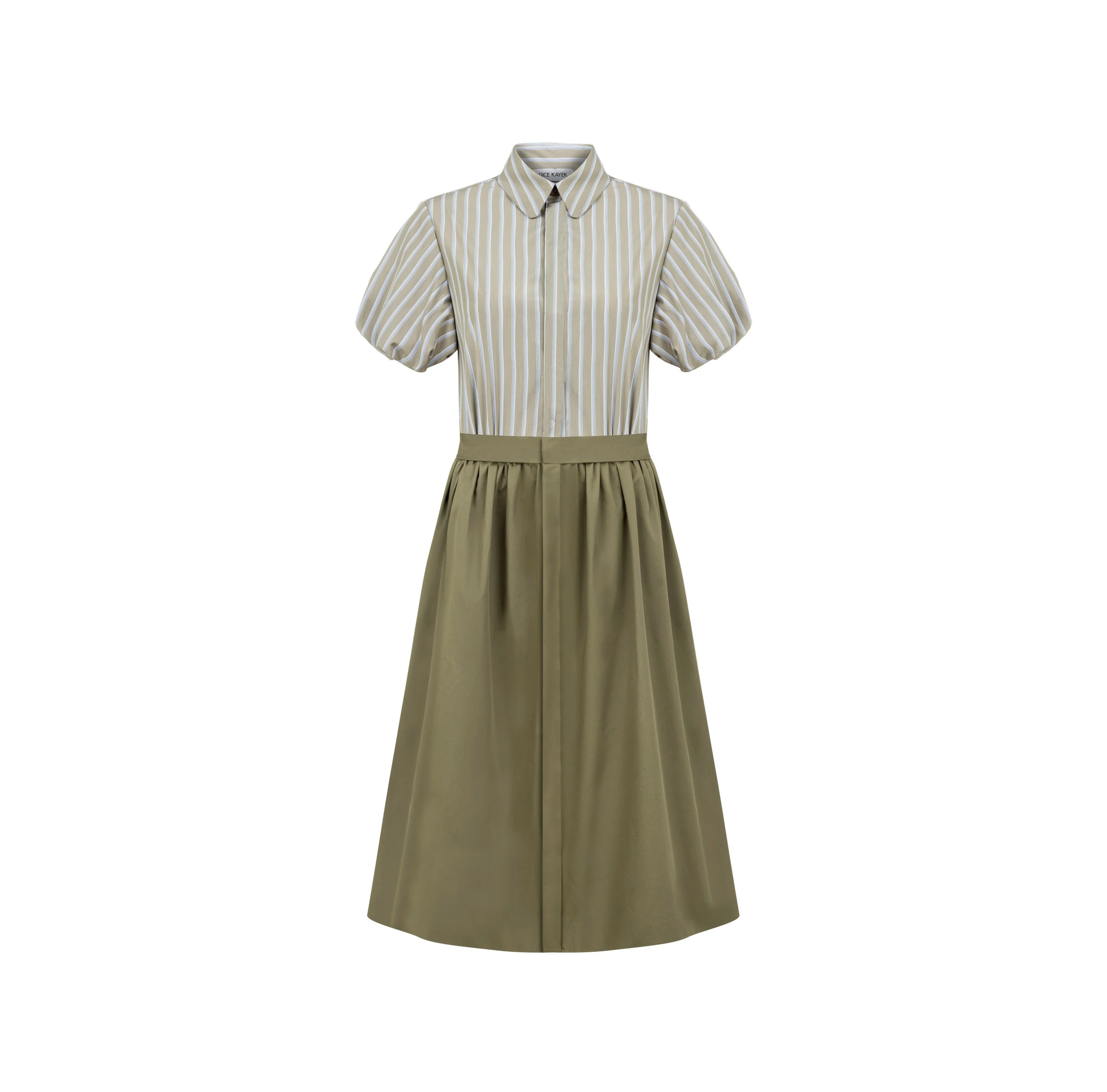 Dice Kayek Striped Cotton Shirt Dress with Sculptural Sleeves in Tobacco Dice Kayek Striped Cotton Shirt Dress with Sculptural Sleeves in Tobacco | Shirtdress | Luxury Shoes