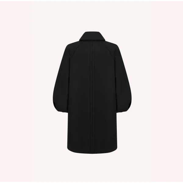Dice Kayek Structured Coat with Embellished Buttons in Black | Wool Coat | Luxury Shoes 