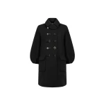 Dice Kayek Structured Coat with Embellished Buttons in Black | Wool Coat | Luxury Shoes 