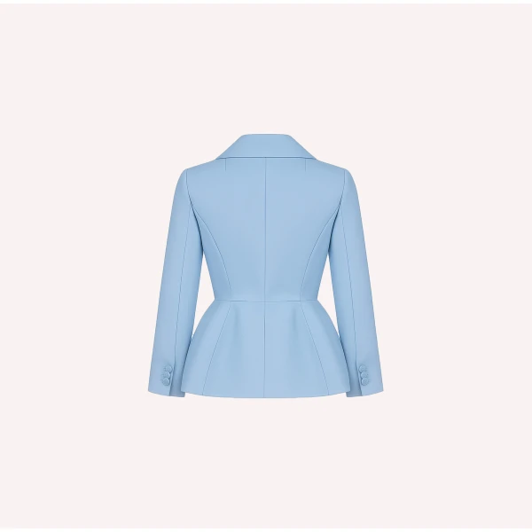 Dice Kayek Tailored Peplum Blazer in Blue | Blazers | Luxury Shoes 