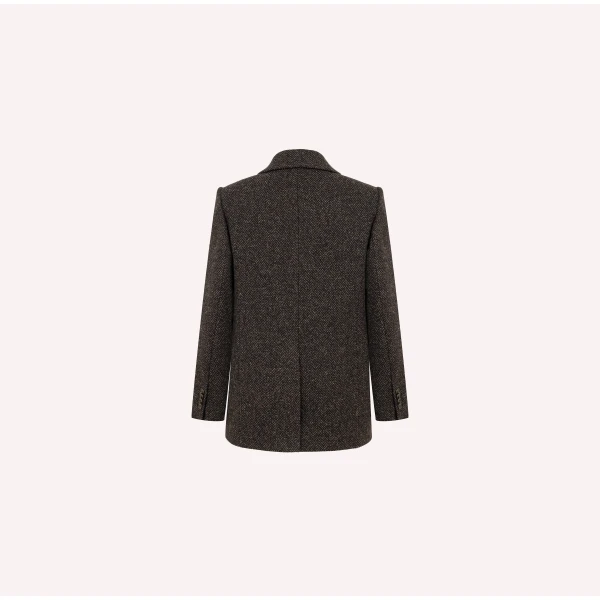 Dice Kayek Textured Wool Jacket in Brown | Jackets | Luxury Shoes 