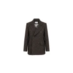 Dice Kayek Textured Wool Jacket in Brown | Jackets | Luxury Shoes 