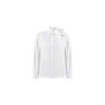 Dice Kayek Tied Collar Poplin Shirt in White | Shirts | Luxury Shoes 