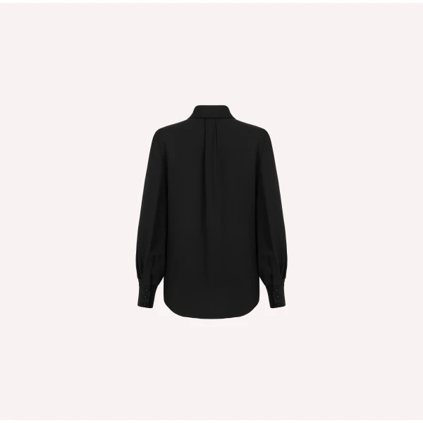 Dice Kayek Tied Neck Classic Blouse in Black | Blouse | Luxury Shoes 