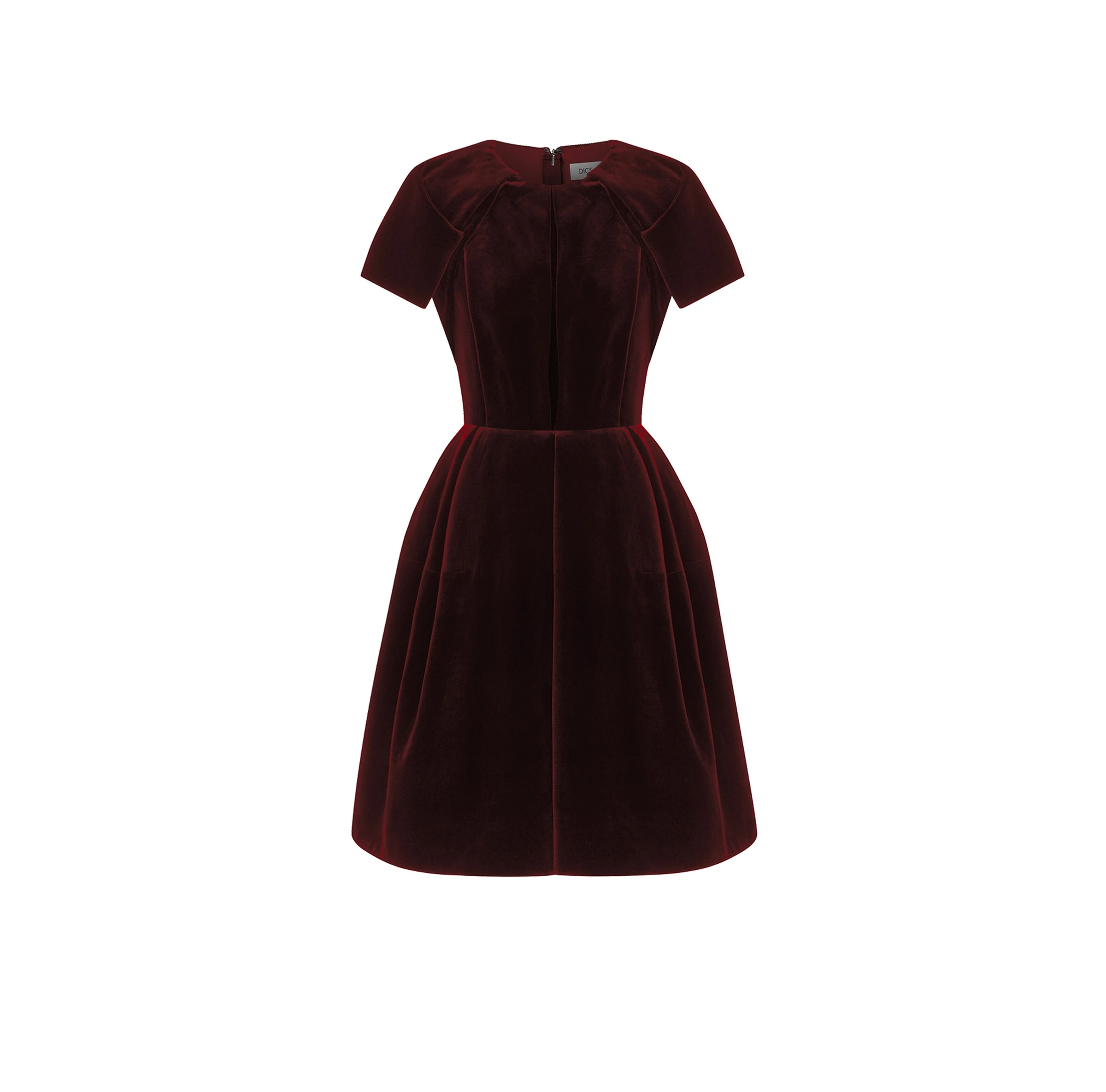 Dice Kayek Velvet Signature Dress in Bordeaux Dice Kayek Velvet Signature Dress in Bordeaux | Midi Dresses | Luxury Shoes