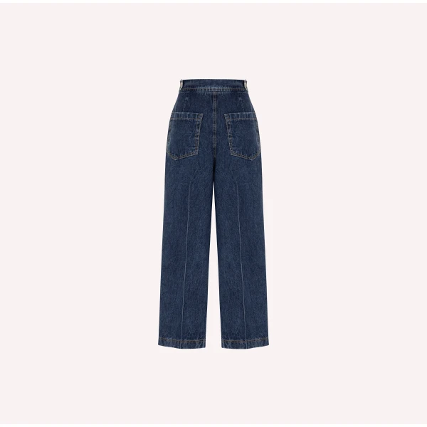 Dice Kayek Wide-Leg Jeans in Blue | Denim | Luxury Shoes 