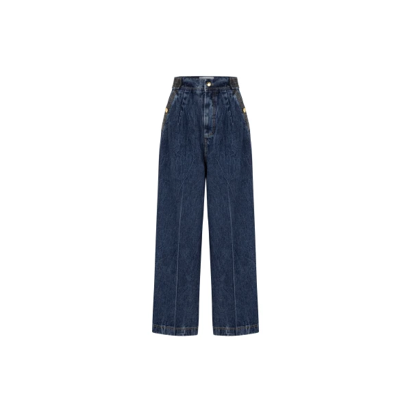 Dice Kayek Wide-Leg Jeans in Blue | Denim | Luxury Shoes 