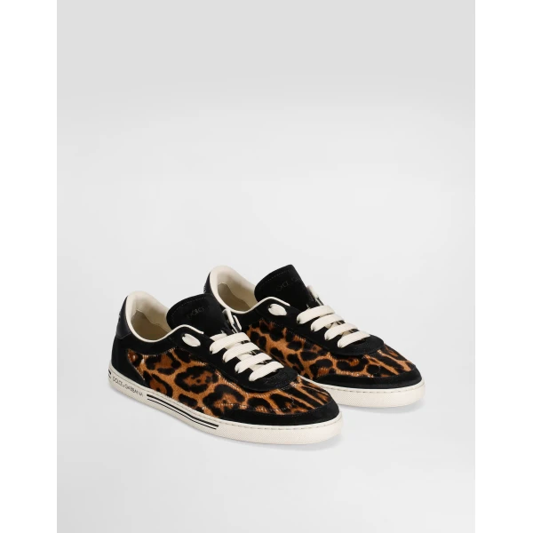 Print Dolce & Gabbana Calf Saint Tropez Light sneakers with Leo print, view 2 | Sneakers