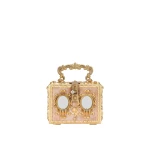 Multicolour Dolce & Gabbana Calfskin Dolce Box bag with rhinestone and mirrored detailing | Totes & Top-Handle Bags