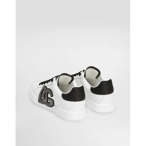 Multicolour Dolce & Gabbana Calfskin Portofino light strobel sneakers, view 3 | Sneakers