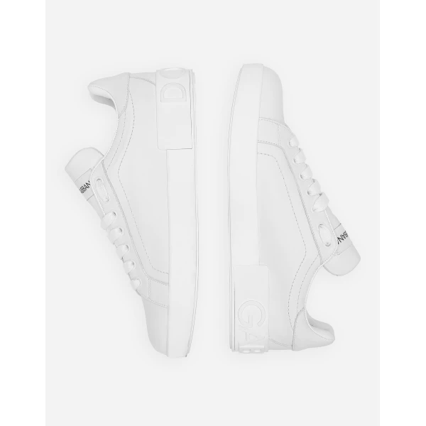 White Dolce & Gabbana Calfskin Portofino sneakers, view 5 | Sneakers