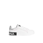 White and Silver Dolce & Gabbana Calfskin nappa Portofino sneakers | Sneakers
