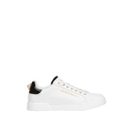 White Dolce & Gabbana Calfskin nappa Portofino sneakers with lettering | Sneakers