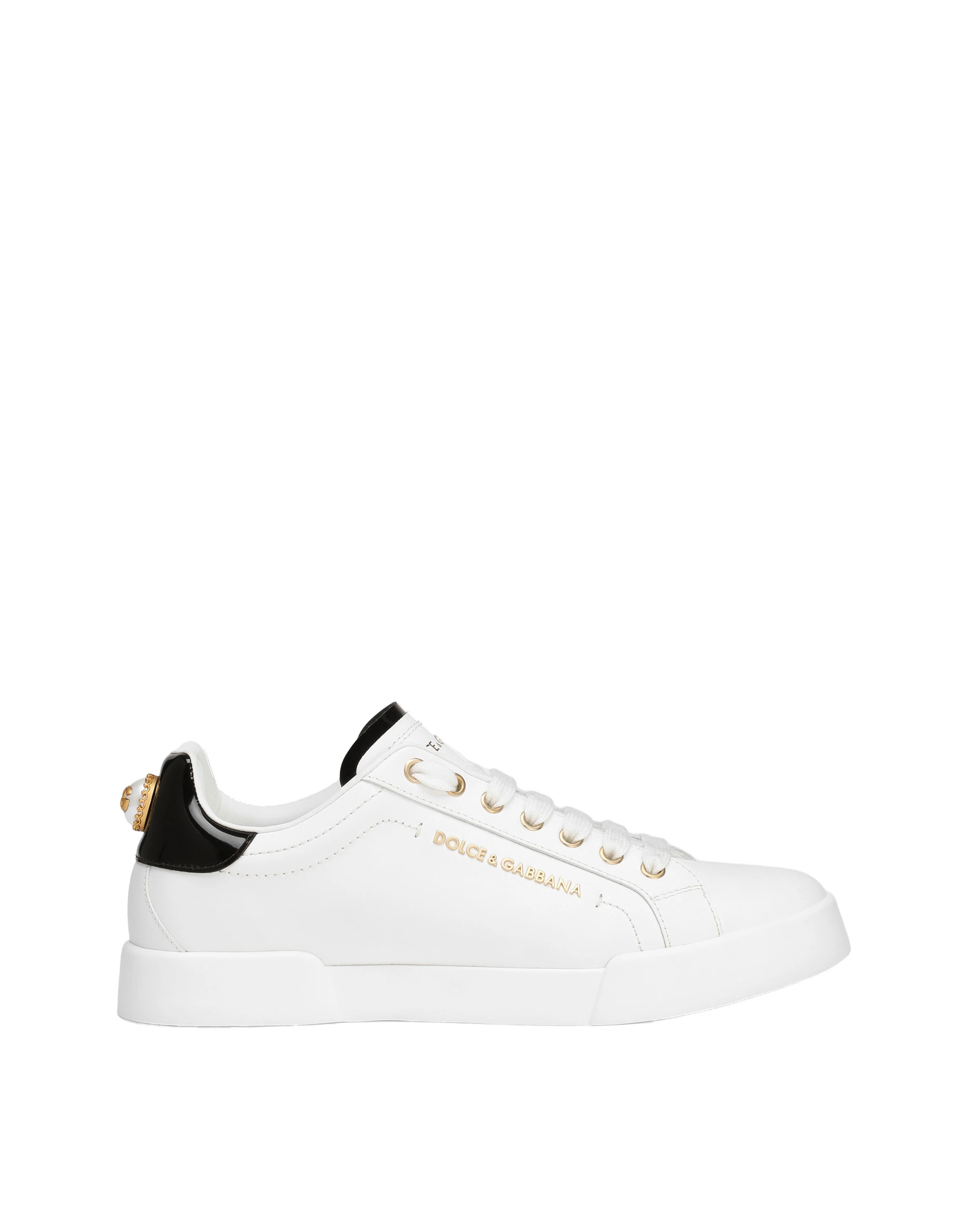 Dolce & Gabbana Calfskin nappa Portofino sneakers with lettering