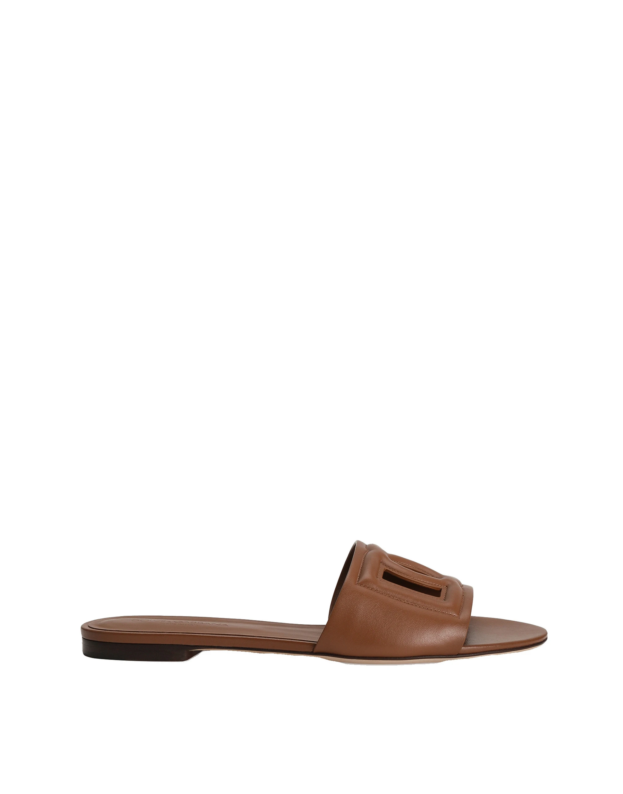 Dolce & Gabbana Calfskin sliders with DG logo