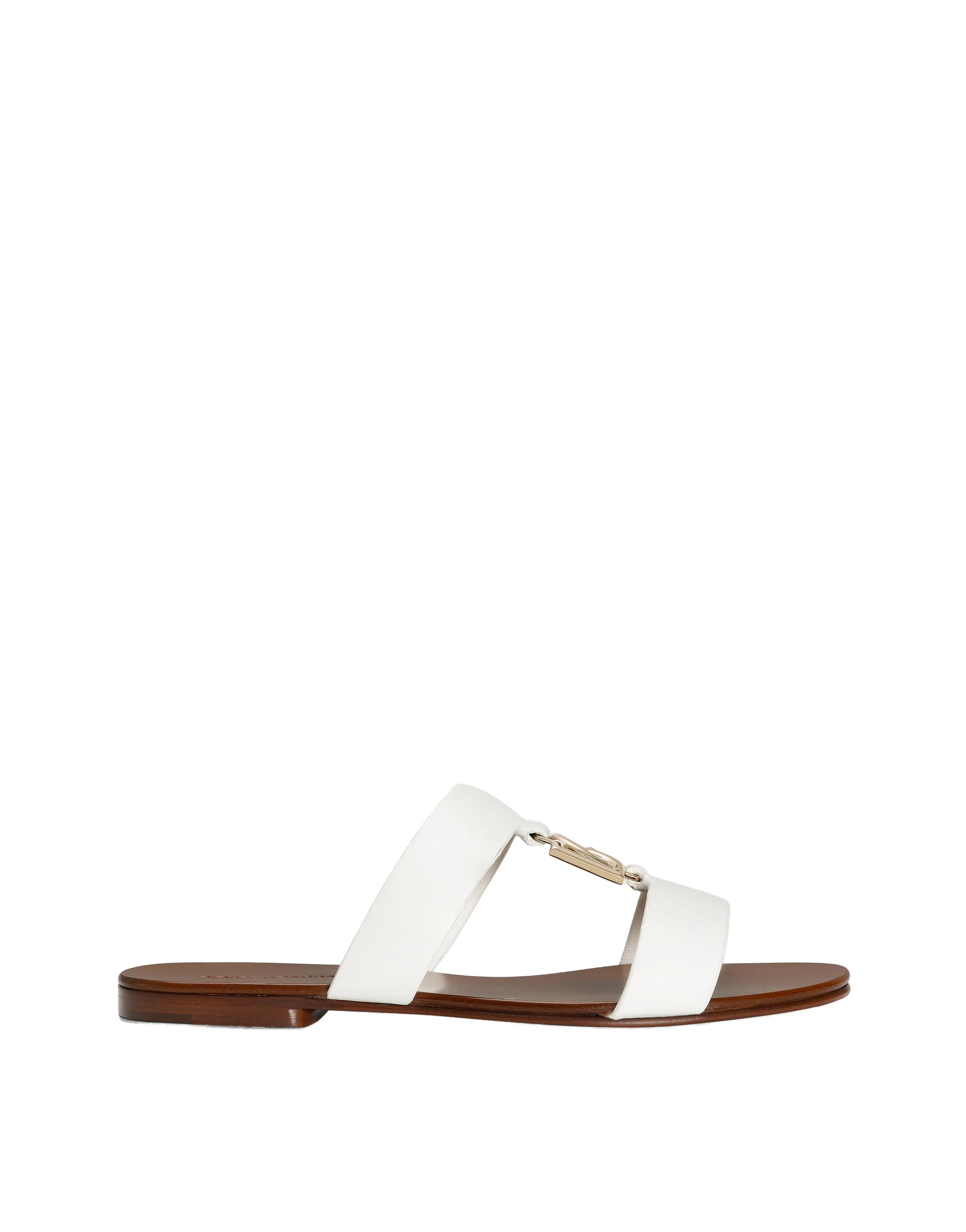 Dolce & Gabbana Calfskin sliders with DG logo