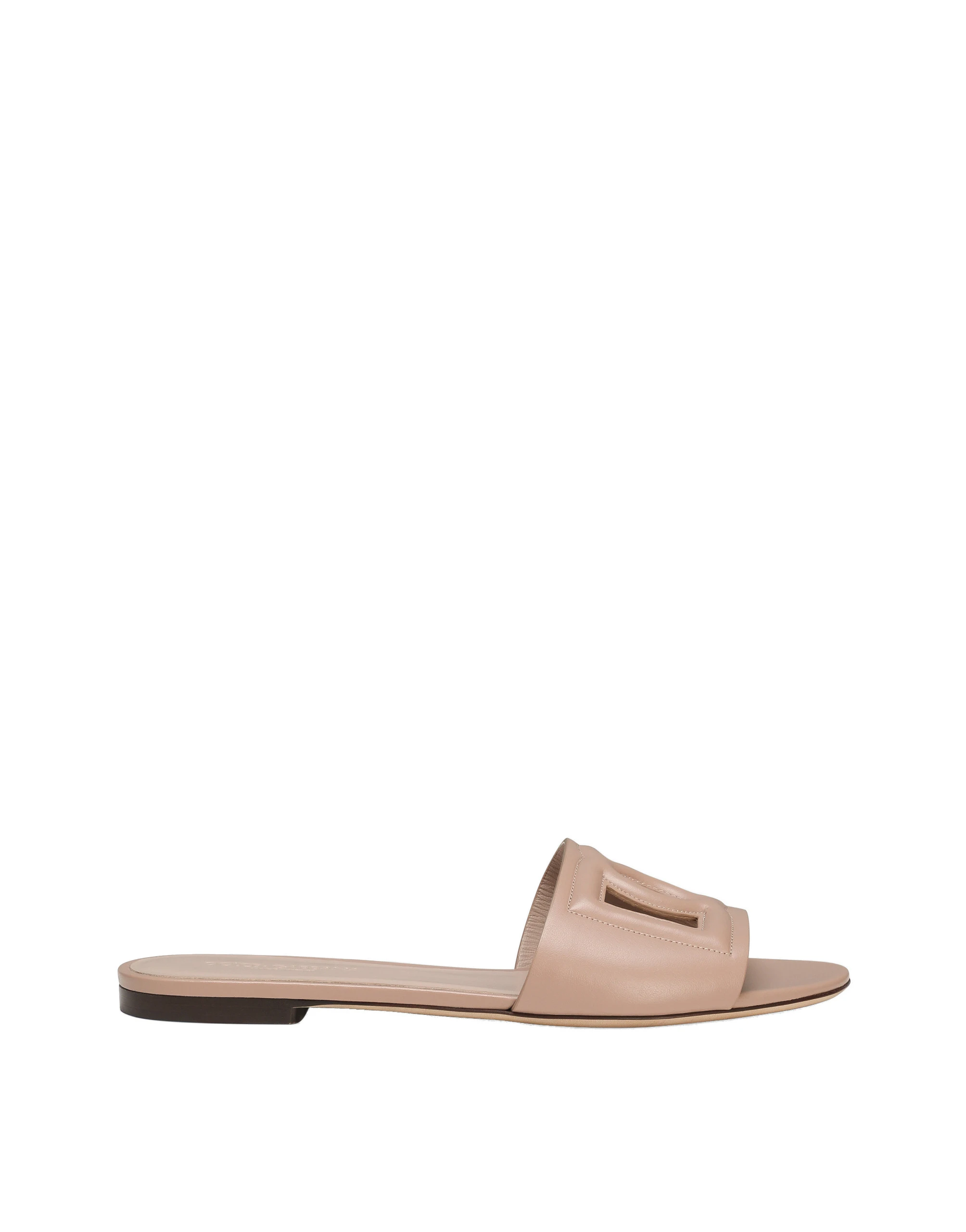 Dolce & Gabbana Calfskin slides with DG logo