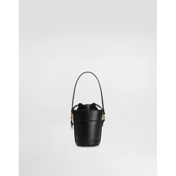 Black Dolce & Gabbana Capri bucket bag in canvas and leather, view 4 | Bucket Bags