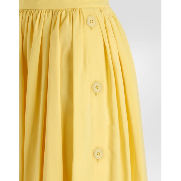 Yellow Dolce & Gabbana Cotton poplin skirt, view 3 | Skirts
