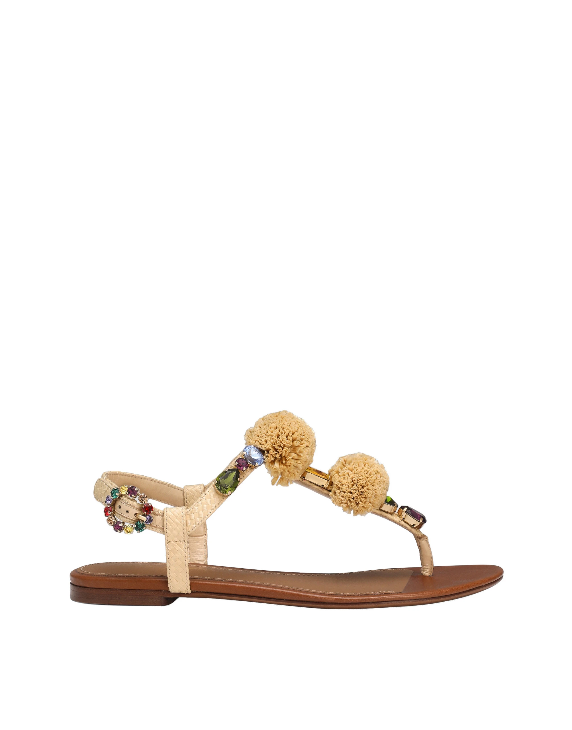 Dolce & Gabbana Crochet flip-flops with stones