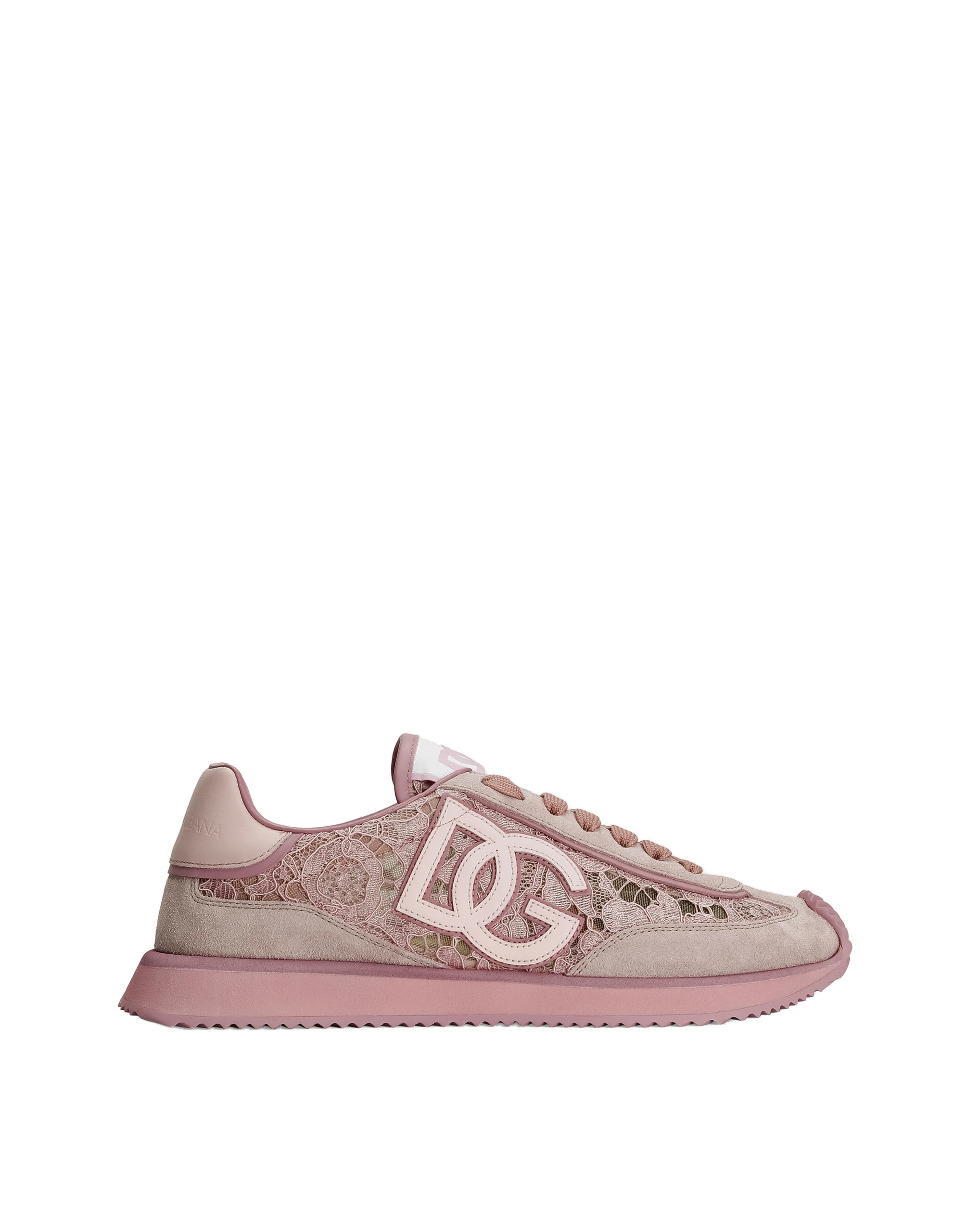 Dolce & Gabbana DG Cushion sneakers in lace and calfskin